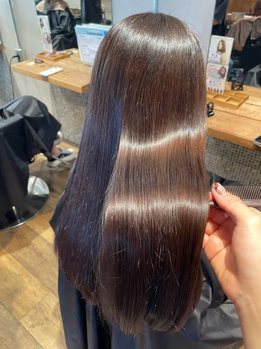 ロング カラー ヘアカラー 💘韓国レイヤー上 品カラーruru💘のヘアスタイル