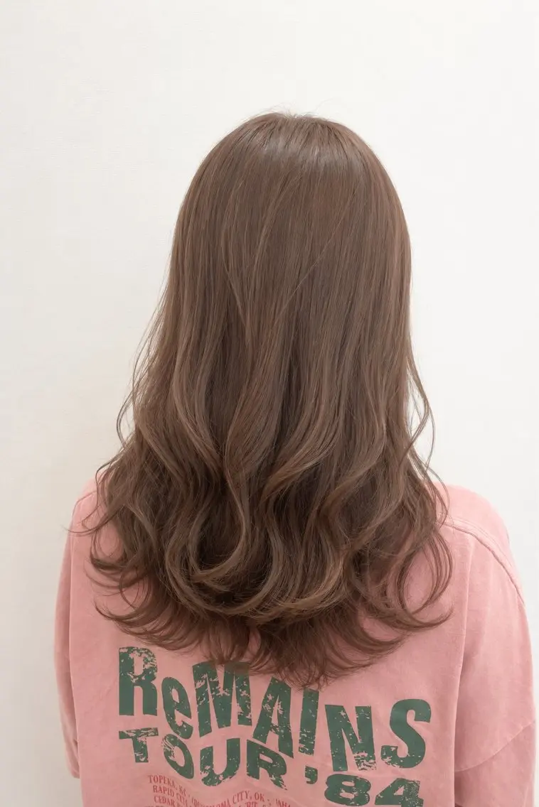 セミロング カラー ベージュカラー オリーブベージュ ヘアカラー トリートメント 髪質改善🌱透明感 カラー/MINAMIのヘアスタイル