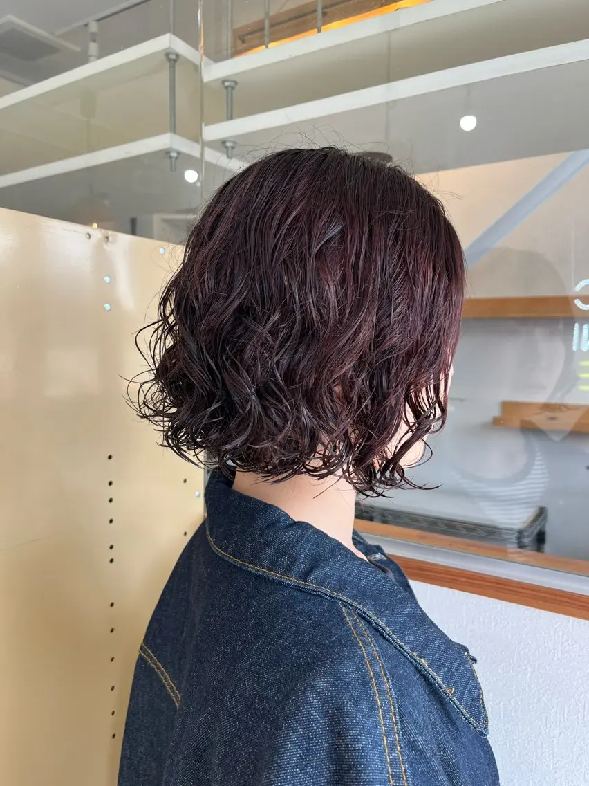 ショート カラー パーマ カット パーマ トリートメント 🌼sunc HINAMI🌼のヘアスタイル