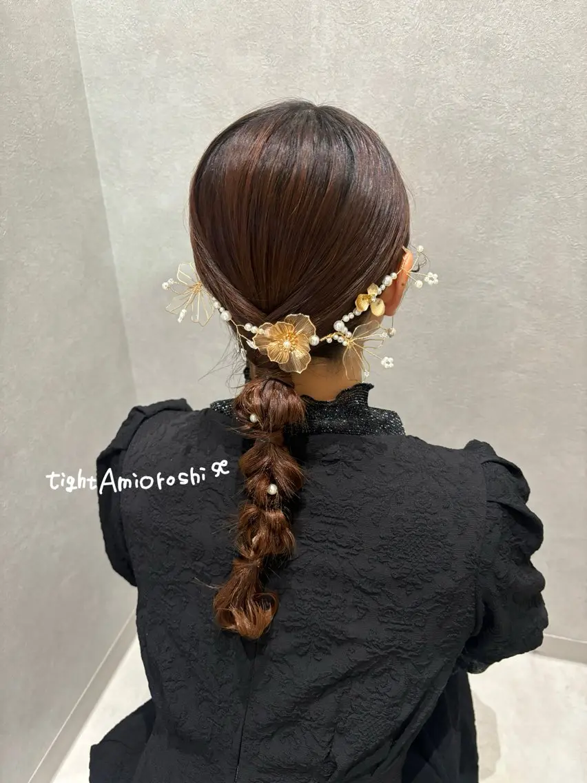 ミディアム ヘアアレンジ ヘアセット regalo Acari🍎のヘアスタイル