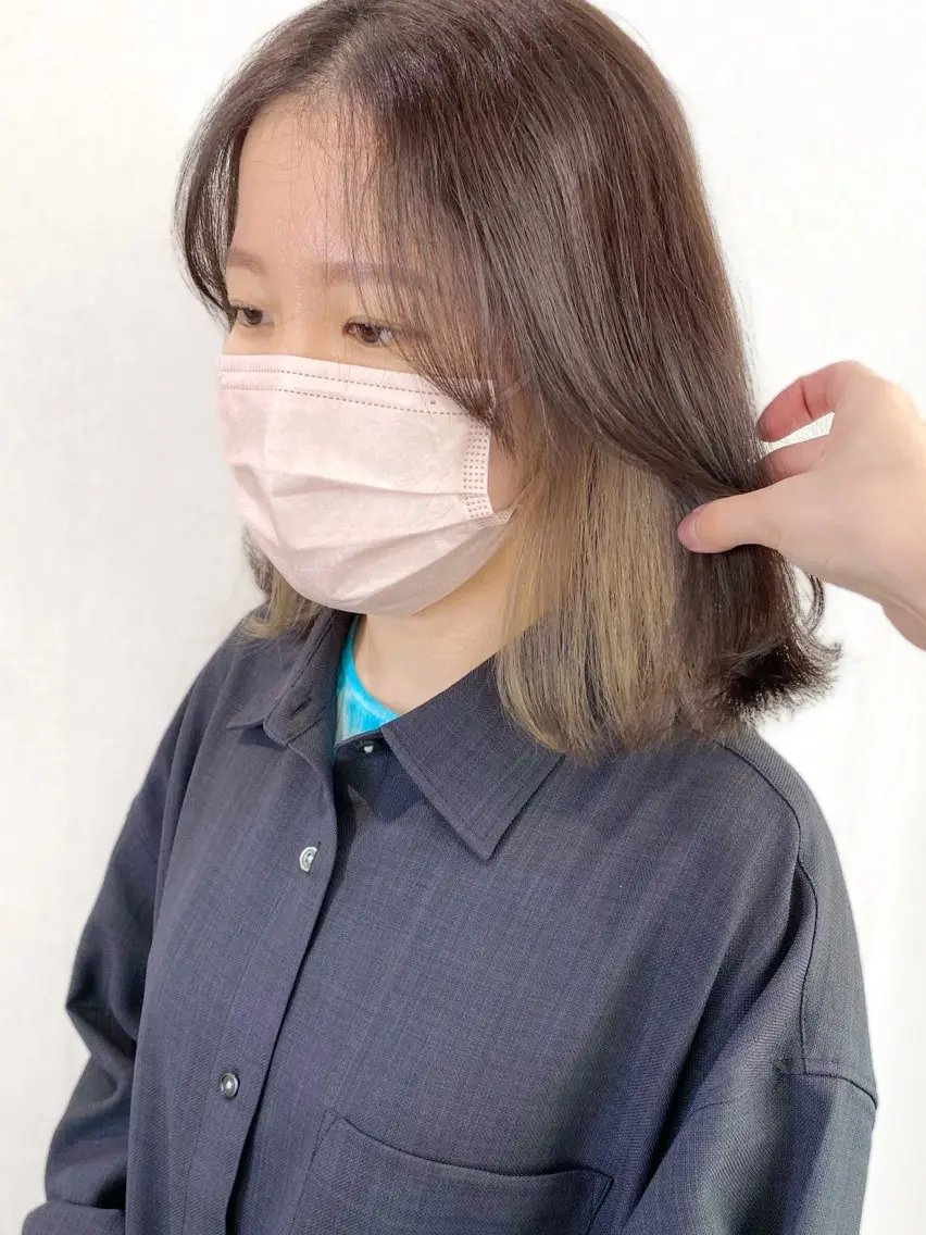 カラー 🎀モモ🎀 上品 白髪ぼかしハイライトのヘアスタイル