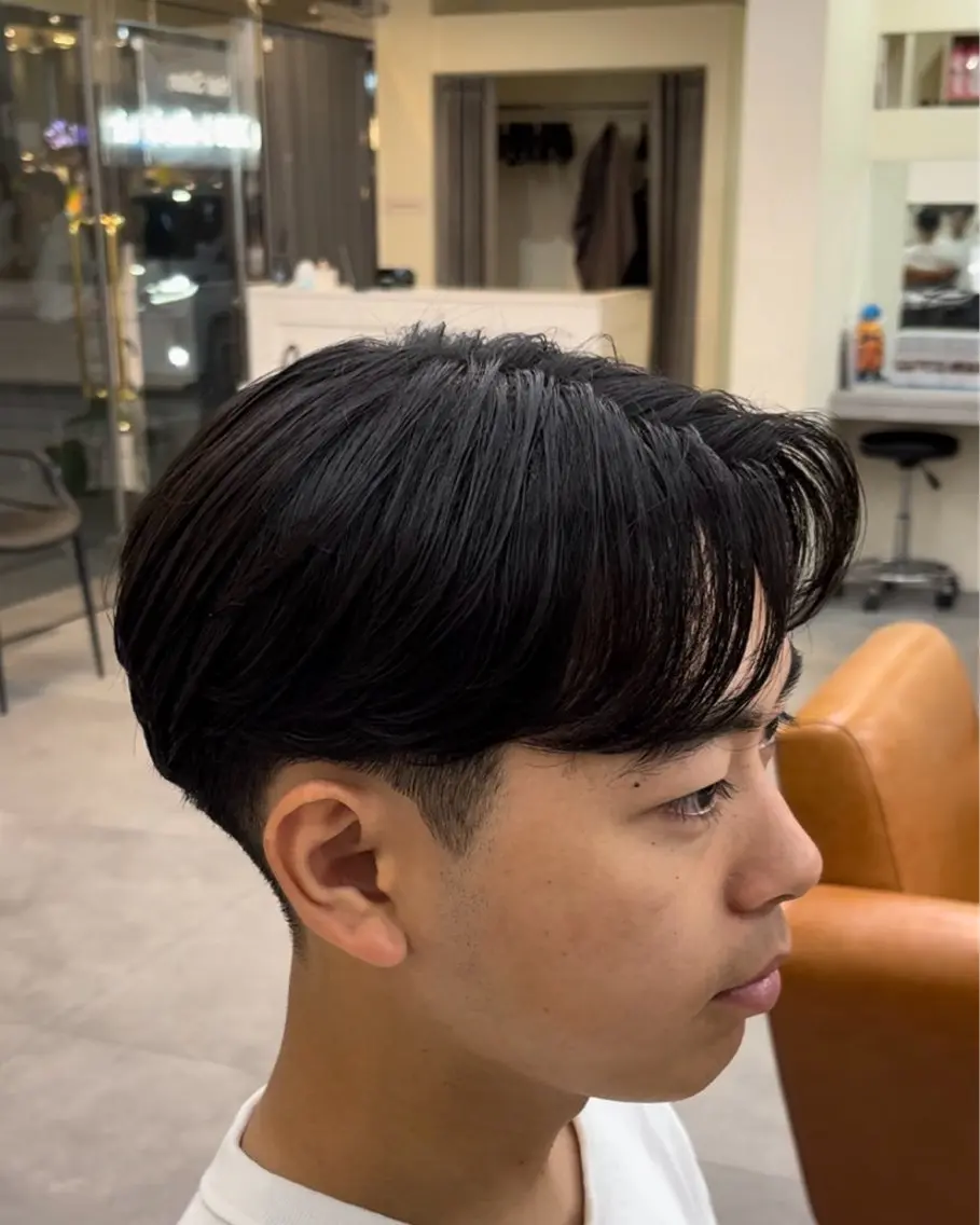 パーマ メンズ フェザーパーマメンズ ピンパーマ京都駅前のヘアスタイル