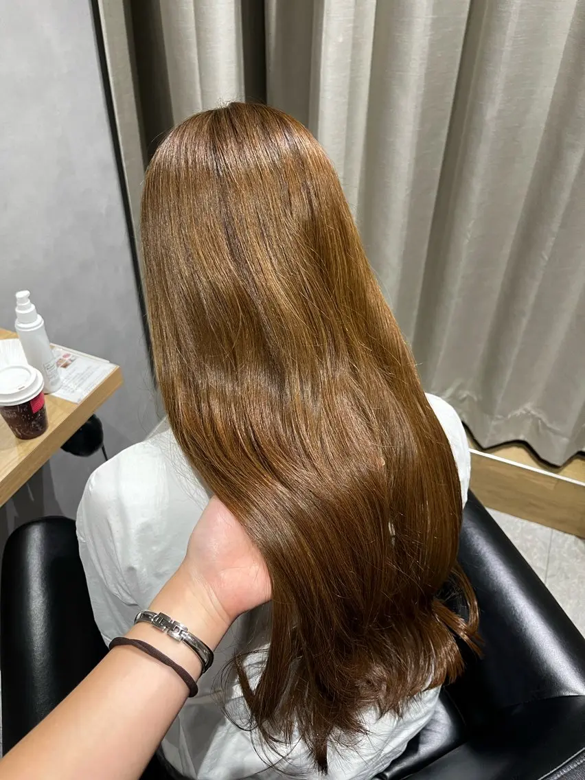 ロング カラー カット ヘアカラー トリートメント 福本 梓のヘアスタイル