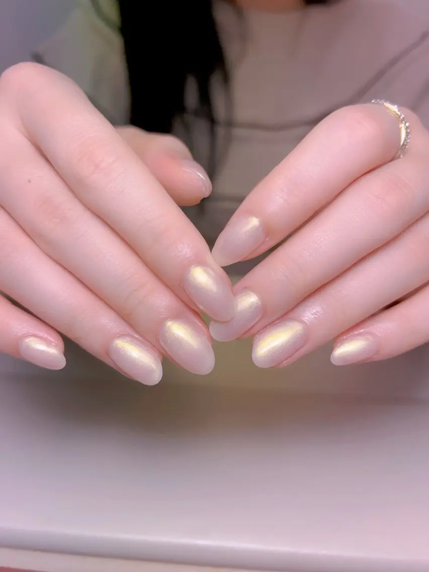 ネイル フレンチネイル ジェルネイル グラデーション 韓国ネイル マグネットネイル ハンドネイル 【長さ出し】 IRIS NAILのネイルデザイン