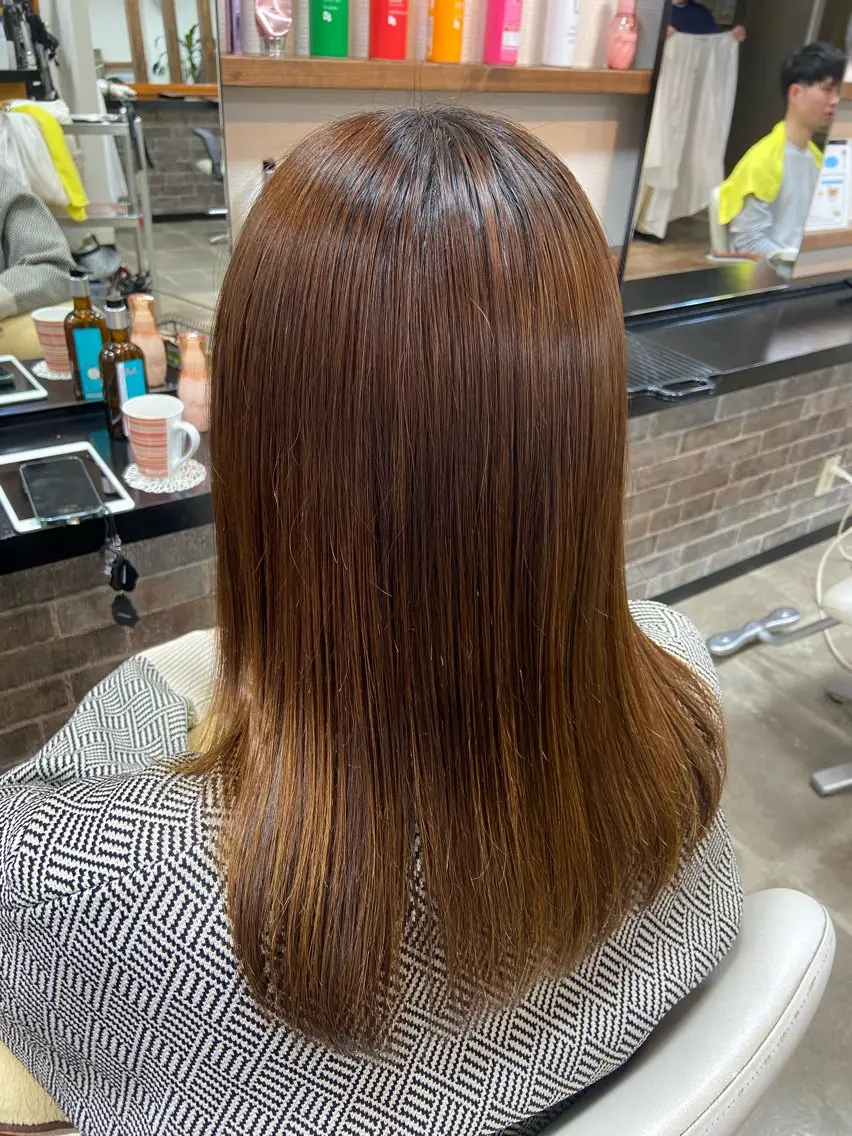 ロング パーマ 髪質改善 カット 縮毛矯正 イツキ🌕デザインカ ラー🥨髪質改善🫧のヘアスタイル
