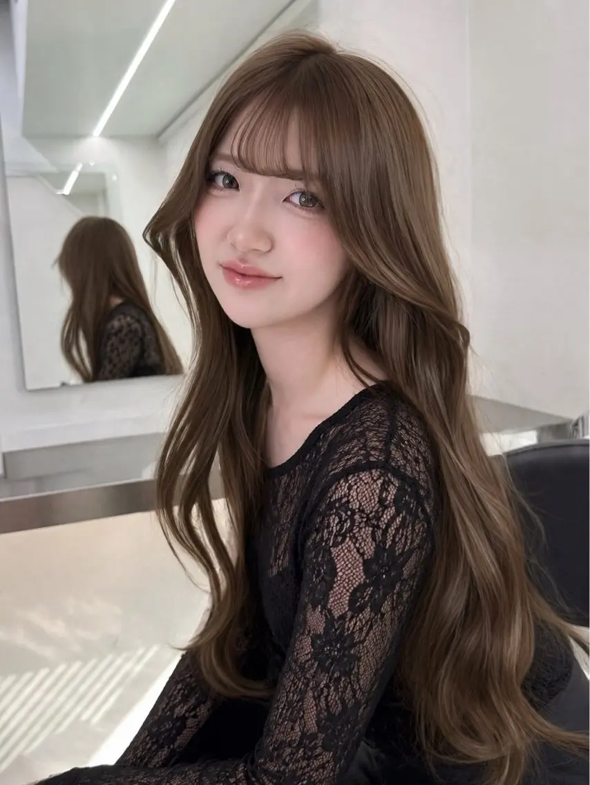 ロング カラー カット ヘアカラー 上品モテヘア🩶 karen🩶のヘアスタイル