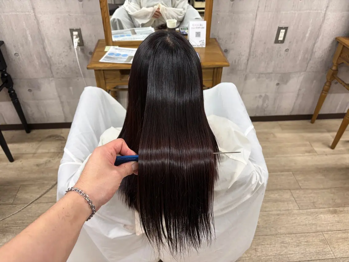 ロング カット 縮毛矯正 頓所 大昂のヘアスタイル
