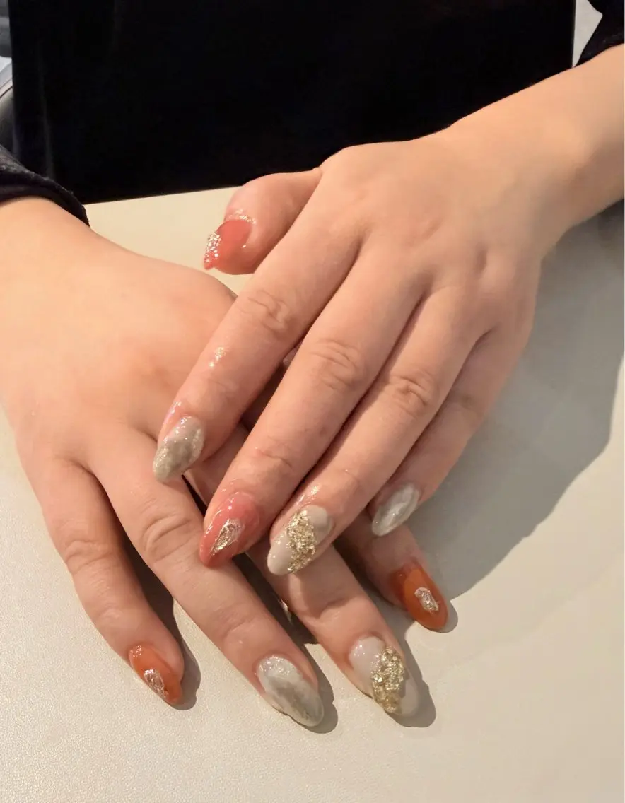 ネイル 大理石ネイル(マーブル) 🤍 chika𓂃𓈒のネイルデザイン
