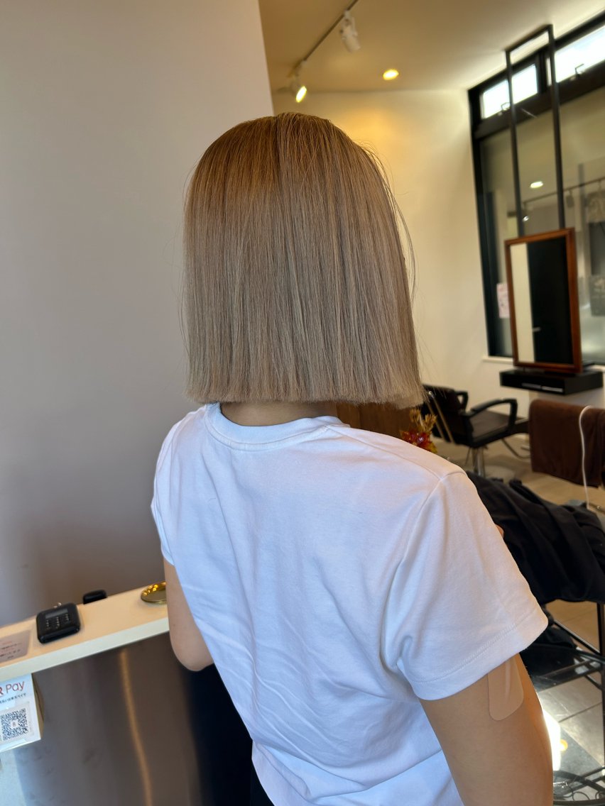ミディアム ボブ カット ヘアカラー R workofartのネイルデザイン
