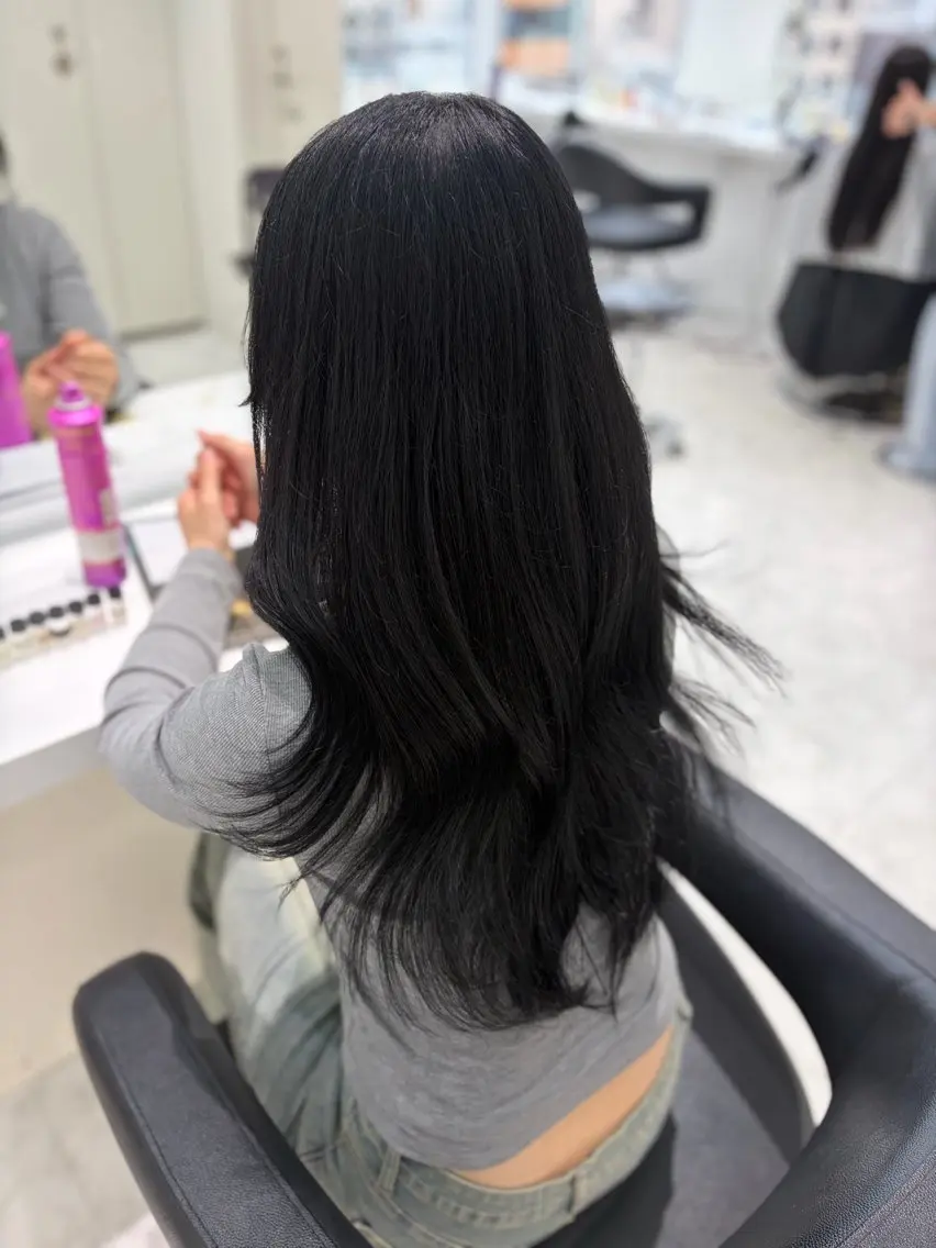 ロング カラー ヘアアレンジ ヘアカラー ヘアセット 💓色落ちまで綺麗な 垢抜けカラー💓のヘアスタイル