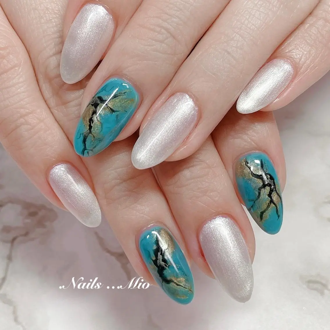 ネイル 長さ出し ジェルネイル .Nails Mio 赤羽西ネイルサロンのネイルデザイン