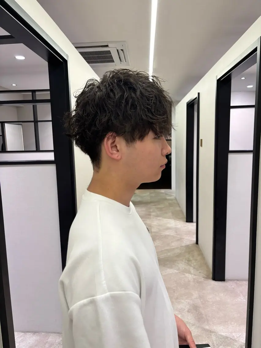 パーマ メンズ カット パーマ 平日モデル価格あり メンズ人気/水橋柊太のヘアスタイル