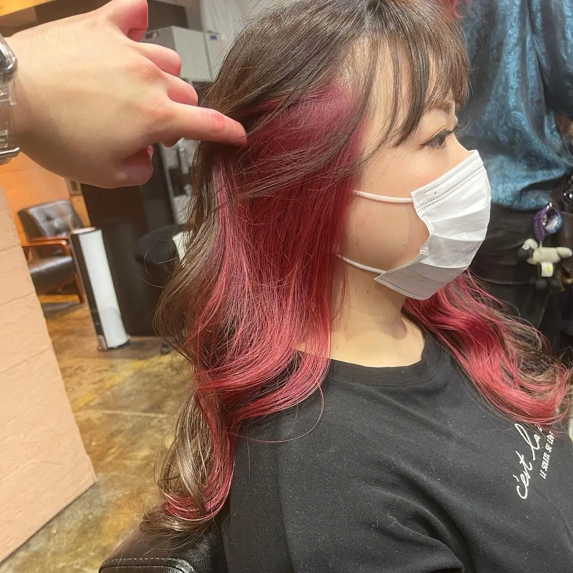 セミロング ヘアカラー 早瀬裕之 パーマのヘアスタイル