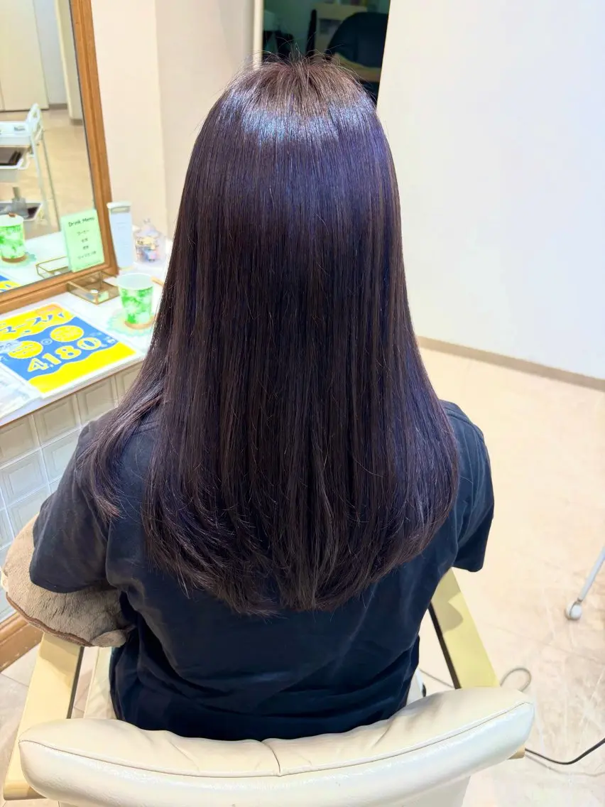 ロング アッシュ ヘアカラー 暖色カラー/ブリーチ 櫻井　華のヘアスタイル