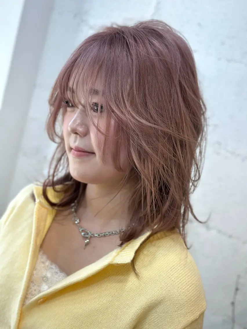 ミディアム カラー ヘアカラー トリートメント 福西晃希 【艶髪・髪質改善】のヘアスタイル