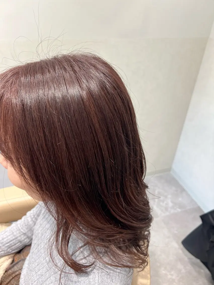 ミディアム カラー ピンクカラー カット ヘアカラー 🍇おぐら めぐみ🍇のヘアスタイル