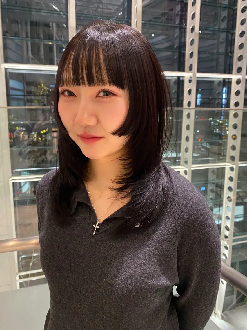 ミディアム カラー カット ヘアカラー トリートメント mai / linoah˚✧のヘアスタイル