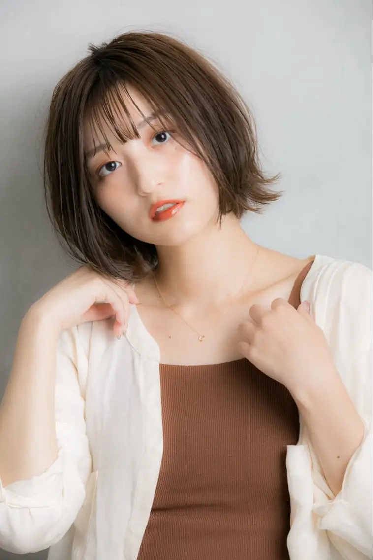 ショート カラー ベージュカラー ボブ 小顔カット 平日オススメ✨ コスパ&タイパ✨山下のヘアスタイル