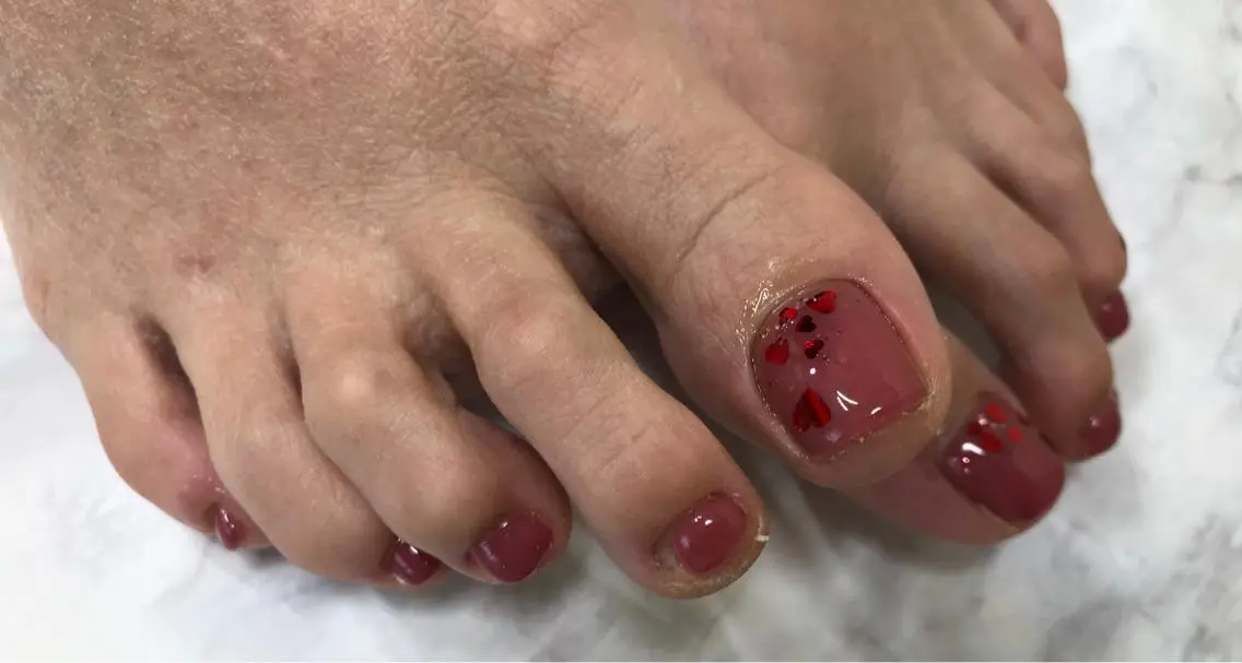 ネイル フットネイル Mana‪ ‪·͜· ❤︎‬のネイルデザイン