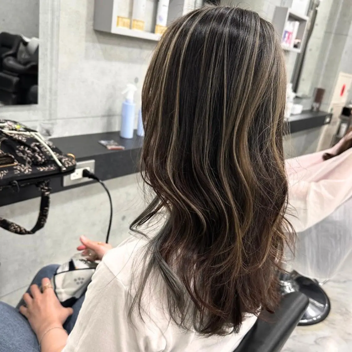 カラー ブリーチ 透明感カラー ヘアカラー Endearing 銀座/レイヤーカットのヘアスタイル
