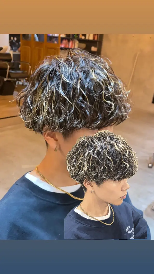 パーマ メンズ カット パーマ 💥メンズパーマ特化 💥店長TERUKIのヘアスタイル