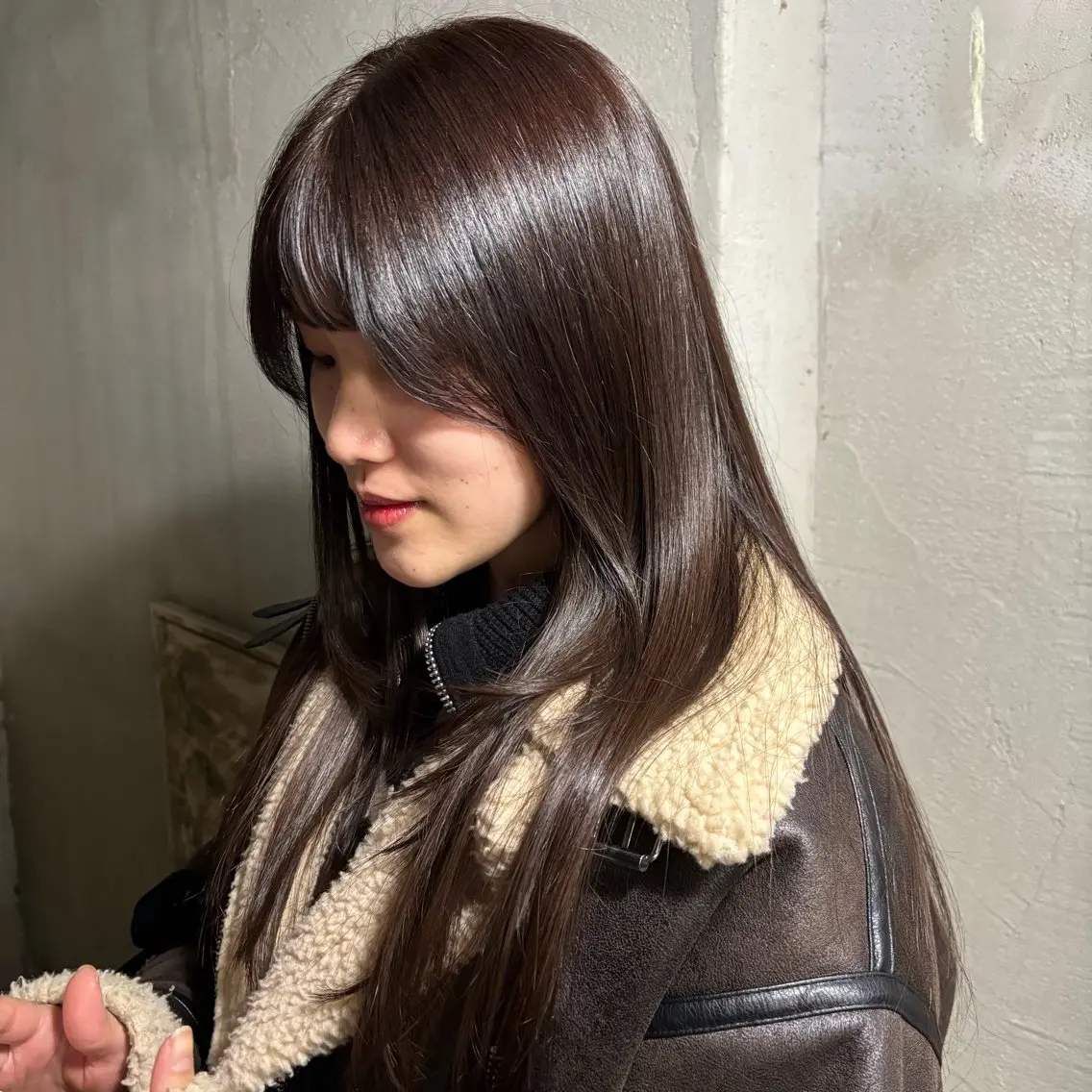 カラー+前髪、顔まわりカット+3stepトリートメントの写真