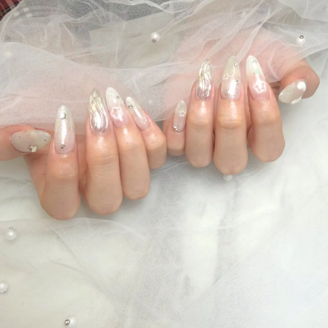 ネイル ハンドネイル MAKI💎綺麗め 大人可愛い/堺筋本町のネイルデザイン