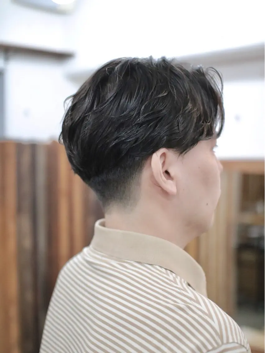 ショート パーマ メンズ カット パーマ 再現性毛流れパーマ メンズヘア木村陸弥のヘアスタイル