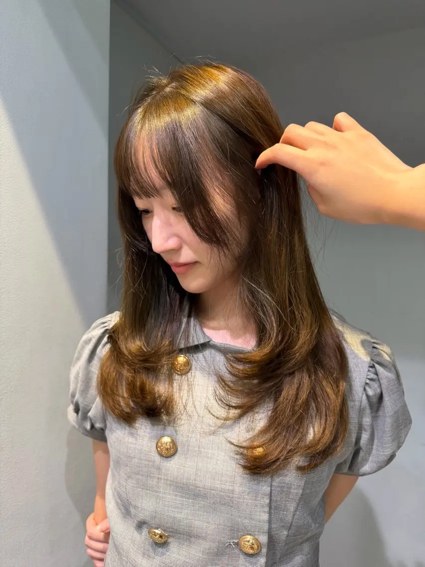 カラー ヘアカラー トリートメント hinaru ．のヘアスタイル