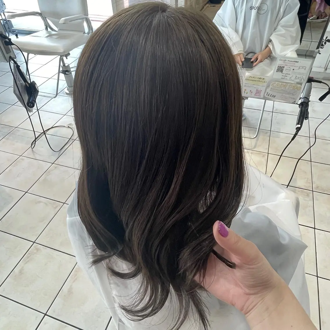 ミディアム カラー ベージュカラー 透明感カラー オリーブベージュ ブリーチ/ヘアセット 【𝙍𝙞𝙣𝙤】のヘアスタイル