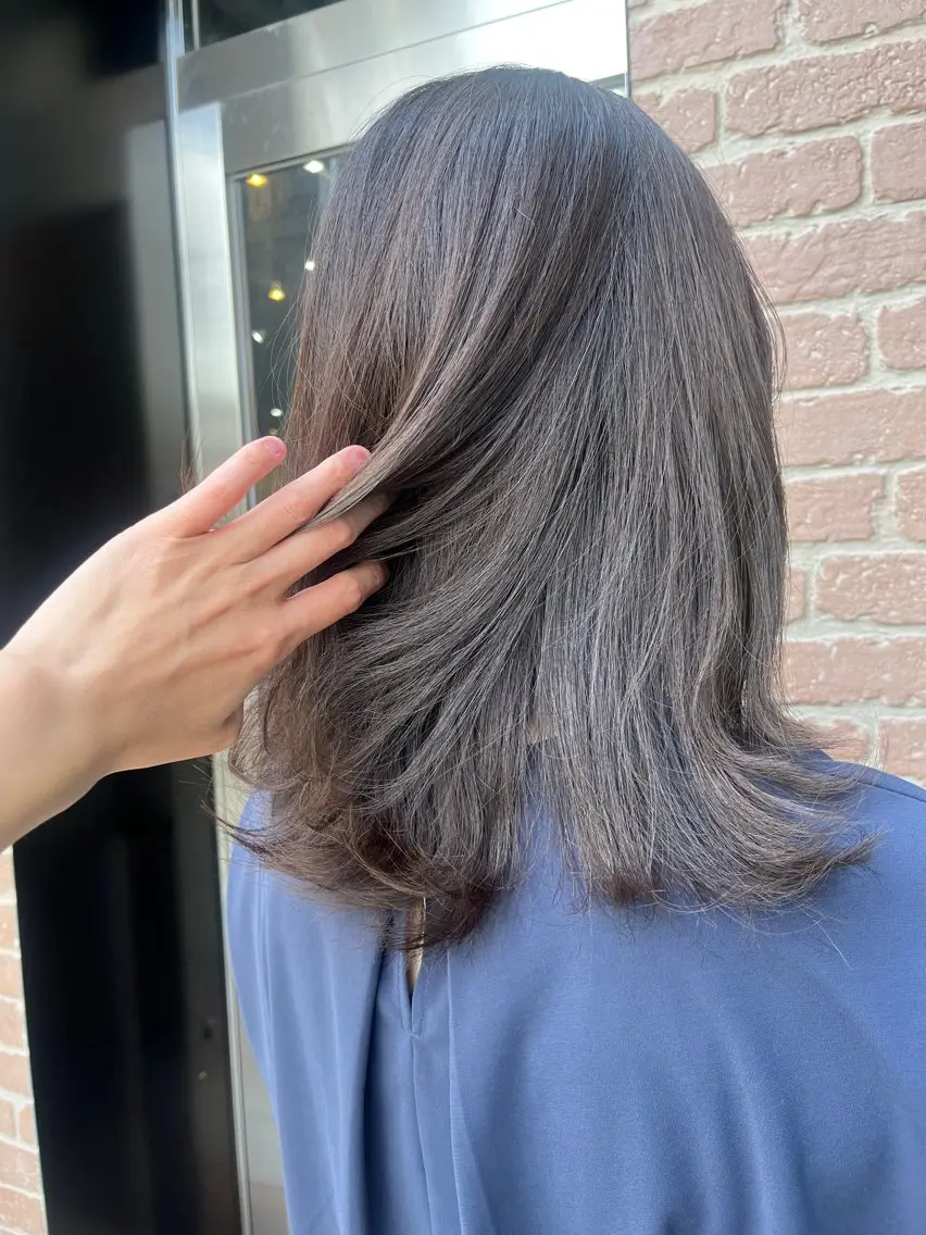 ミディアム カラー ヘッドスパ 久木原 ゆりのヘアスタイル