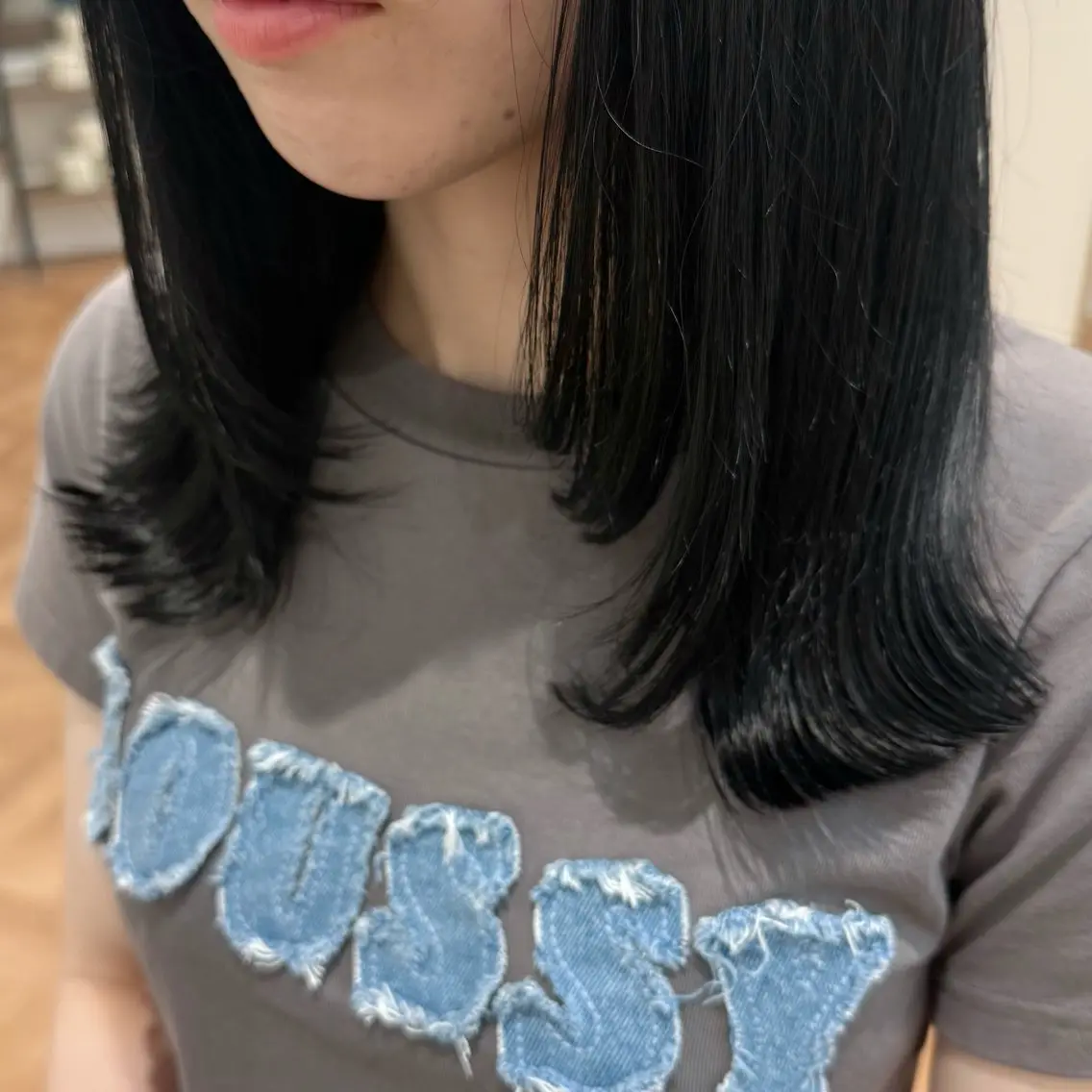 ミディアム カラー ヘアアレンジ キヨミ 韓国レイヤーカットのヘアスタイル
