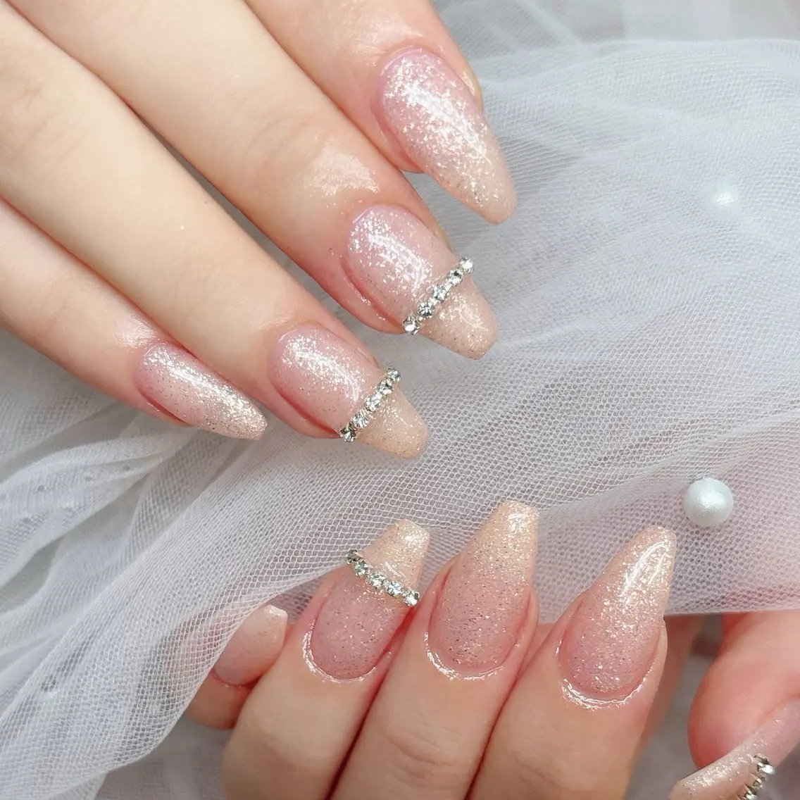 ネイル ラメ(グリッター) ハンドネイル ハンドケア 心斎橋Salon Epokkuのネイルデザイン