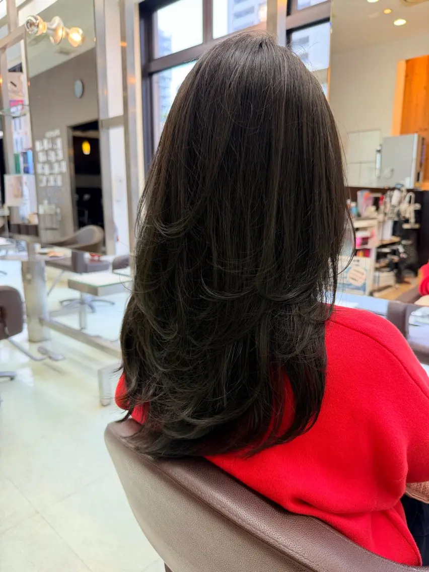 ロング カット ヘアカラー wil西宮レイヤー 西村徹のヘアスタイル