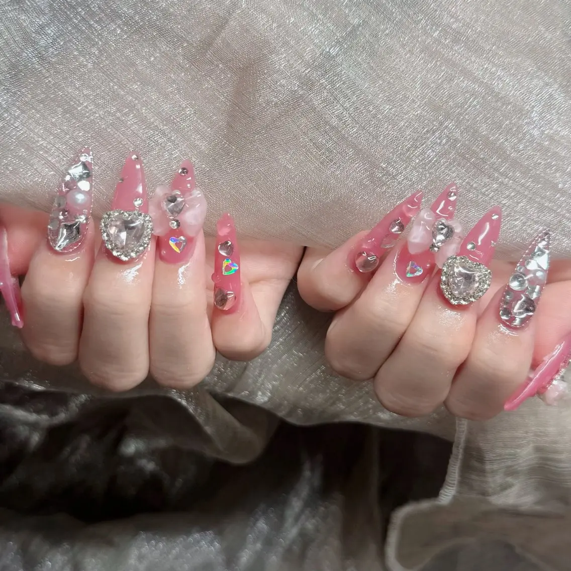 ネイル ジェルネイル 韓国ネイル マグネットネイル ネイルチップ 冬ネイル Lenie Nail Salonのネイルデザイン