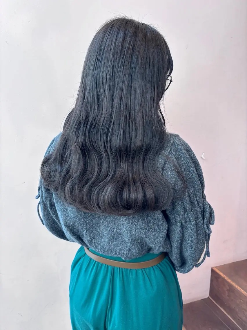 ロング カラー パーマ ヘアアレンジ ロング ヘアカラー トリートメント sayaka/メンズ /パーマ/マッシュのヘアスタイル
