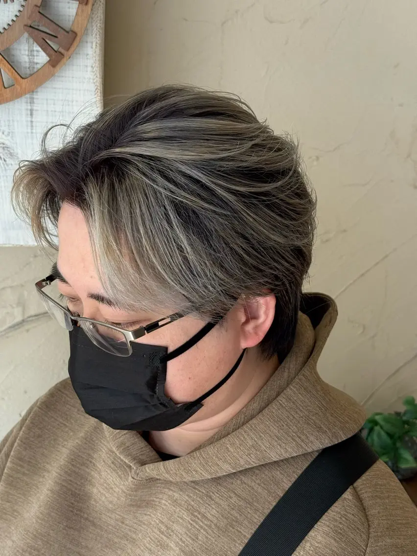ショート カラー メンズ カット ヘアカラー トリートメント メンズ特化/パーマ指 名No.1/百瀬太郎のヘアスタイル