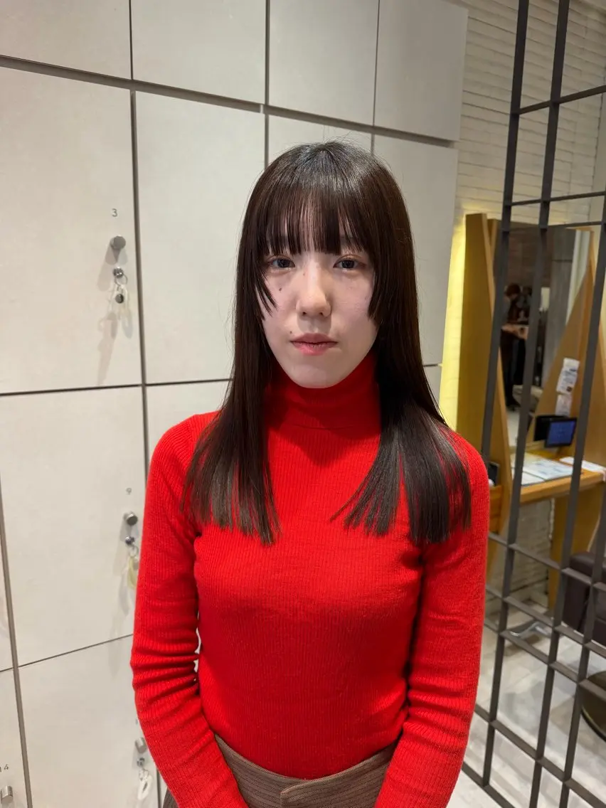 ロング レイヤーカット ロング カット トリートメント 吉川沙知 /ナチュラルカラーのヘアスタイル