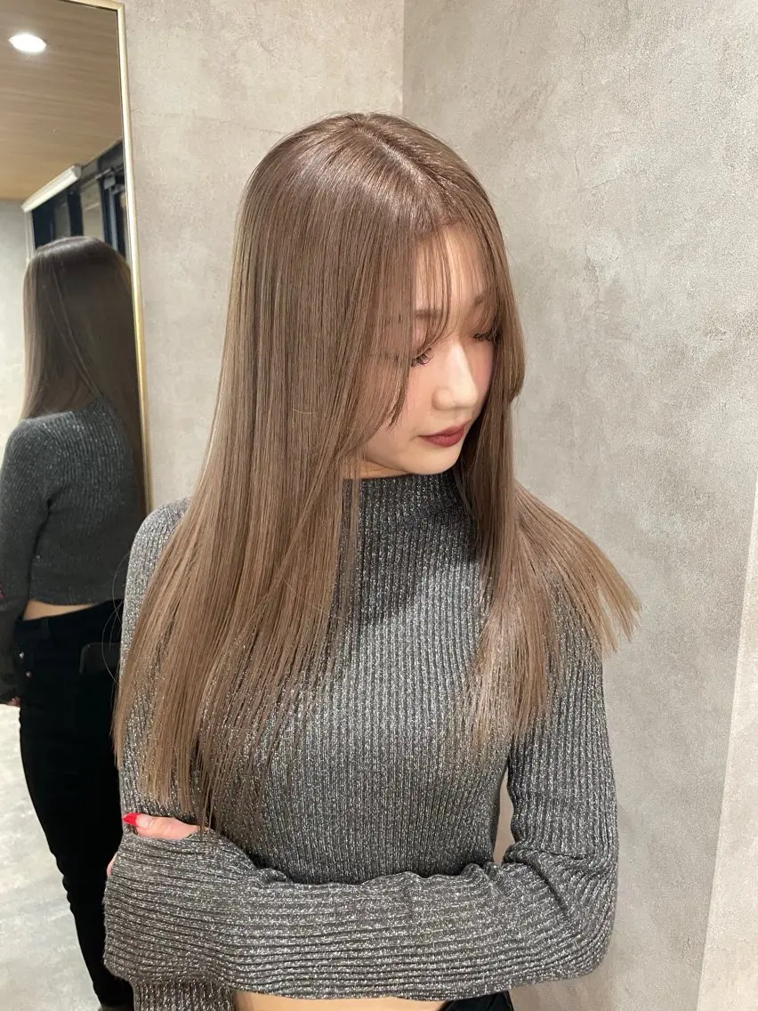 ロング カット ヘアカラー トリートメント RIENS aura / ayu ♡のヘアスタイル