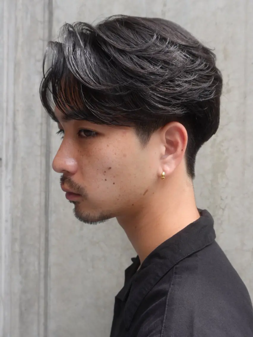 ショート パーマ メンズ フェザーパーマ メンズパーマ カット ヘアカラー パーマ 名古屋シャドウパーマ 竜太朗のヘアスタイル