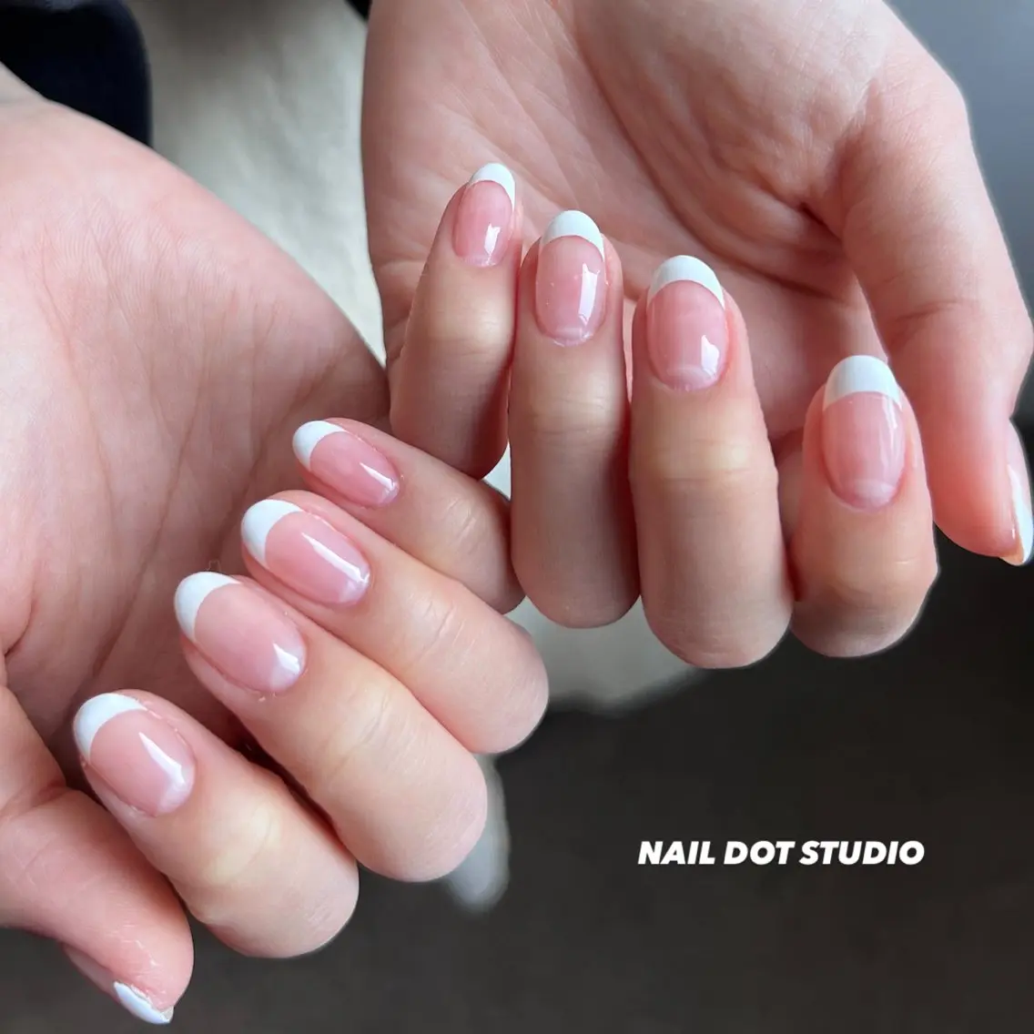 【Jr.ネイリスト】オフありフレンチ（クリアベース） ¥3,300の写真