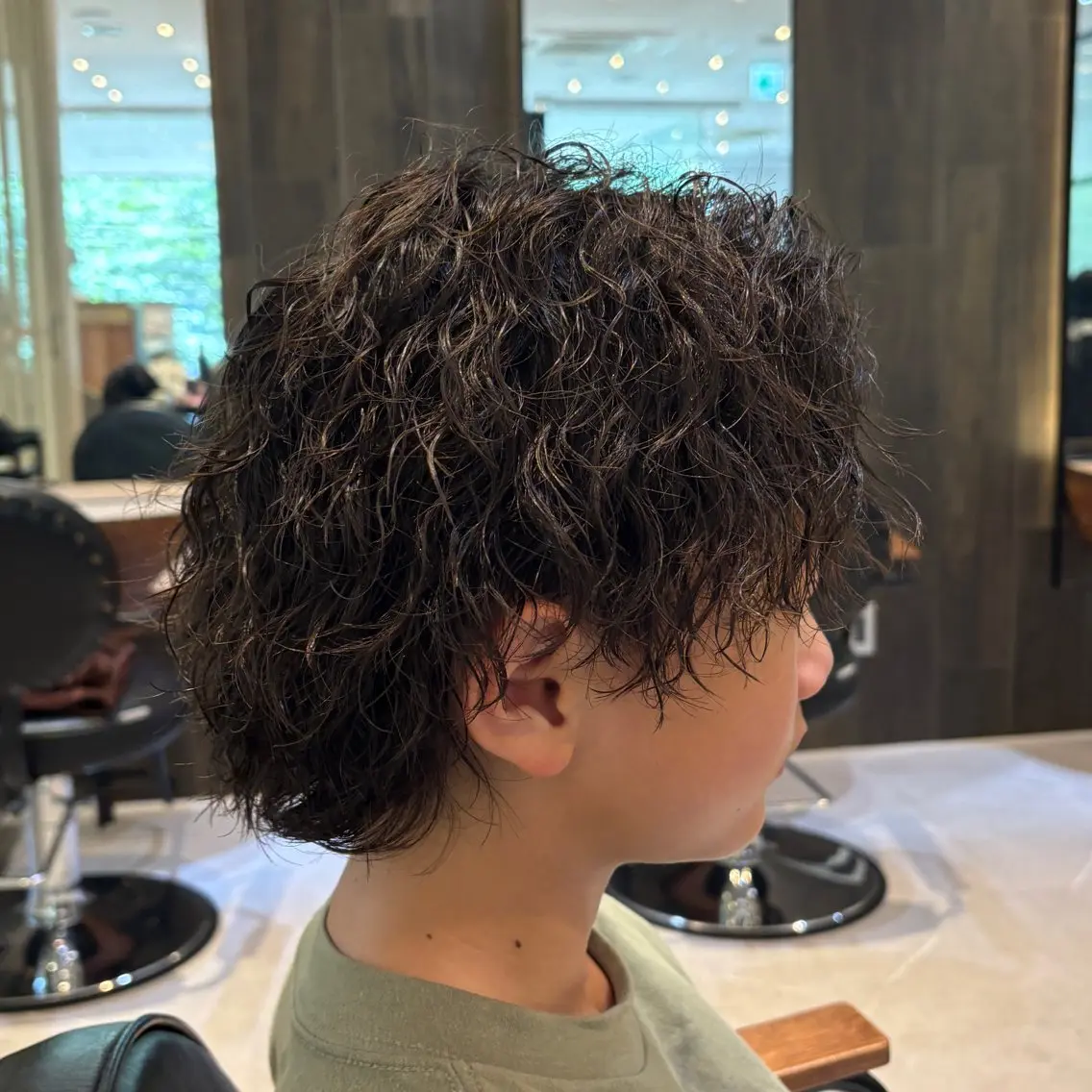 パーマ メンズ カット パーマ 最安値モデル募集✨️ sayuri🍓のヘアスタイル