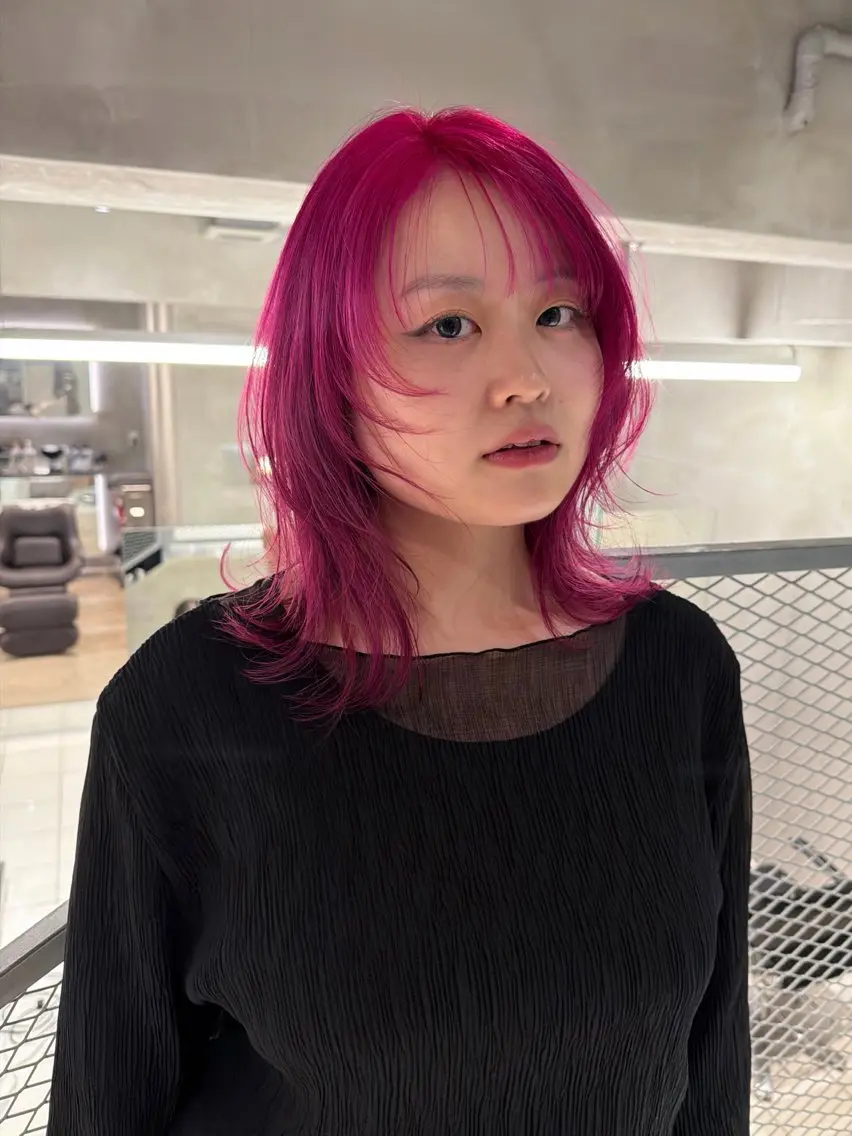 ミディアム カット ヘアカラー トリートメント 🎀暖色カラー🎀 おかだみほのヘアスタイル