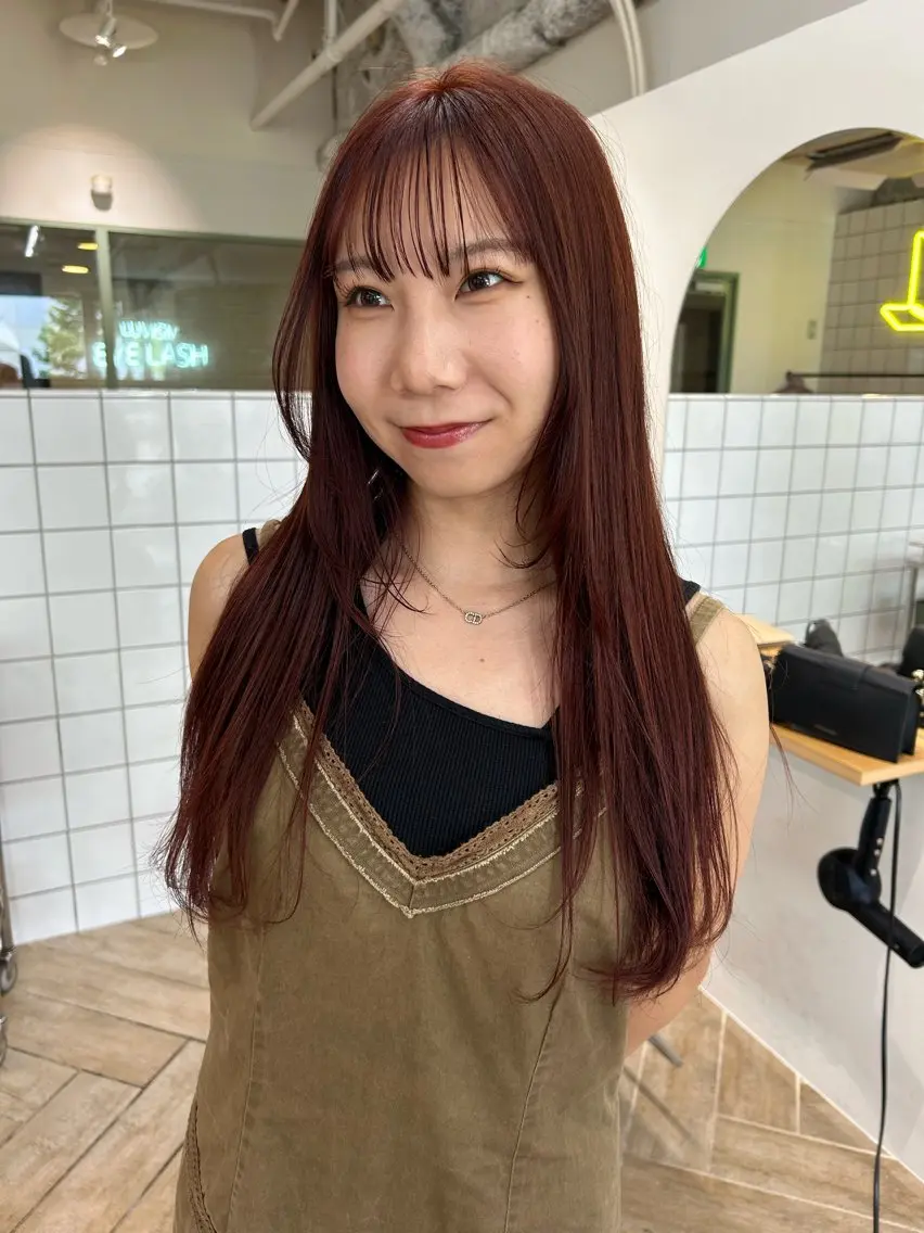 ロング カラー ブリーチ ブリーチなしカラー ヘアカラー トリートメント LUVISM新潟🎀 透明感カラー/ミユのヘアスタイル