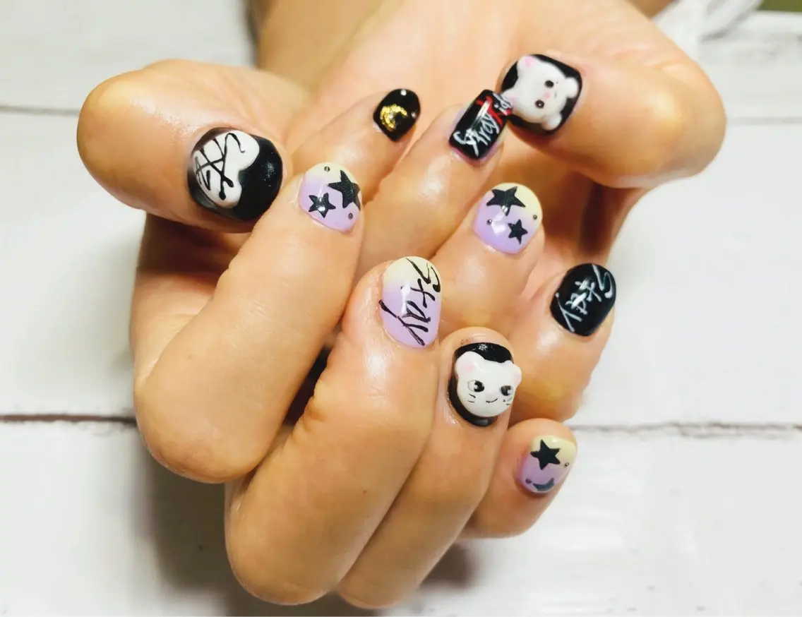 ✨推しネイル✨持ち込みデザインの写真
