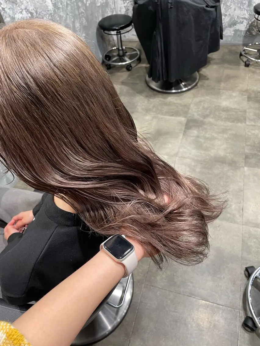 ロング ヘアカラー ハイトーン 横浜💞ミオのヘアスタイル