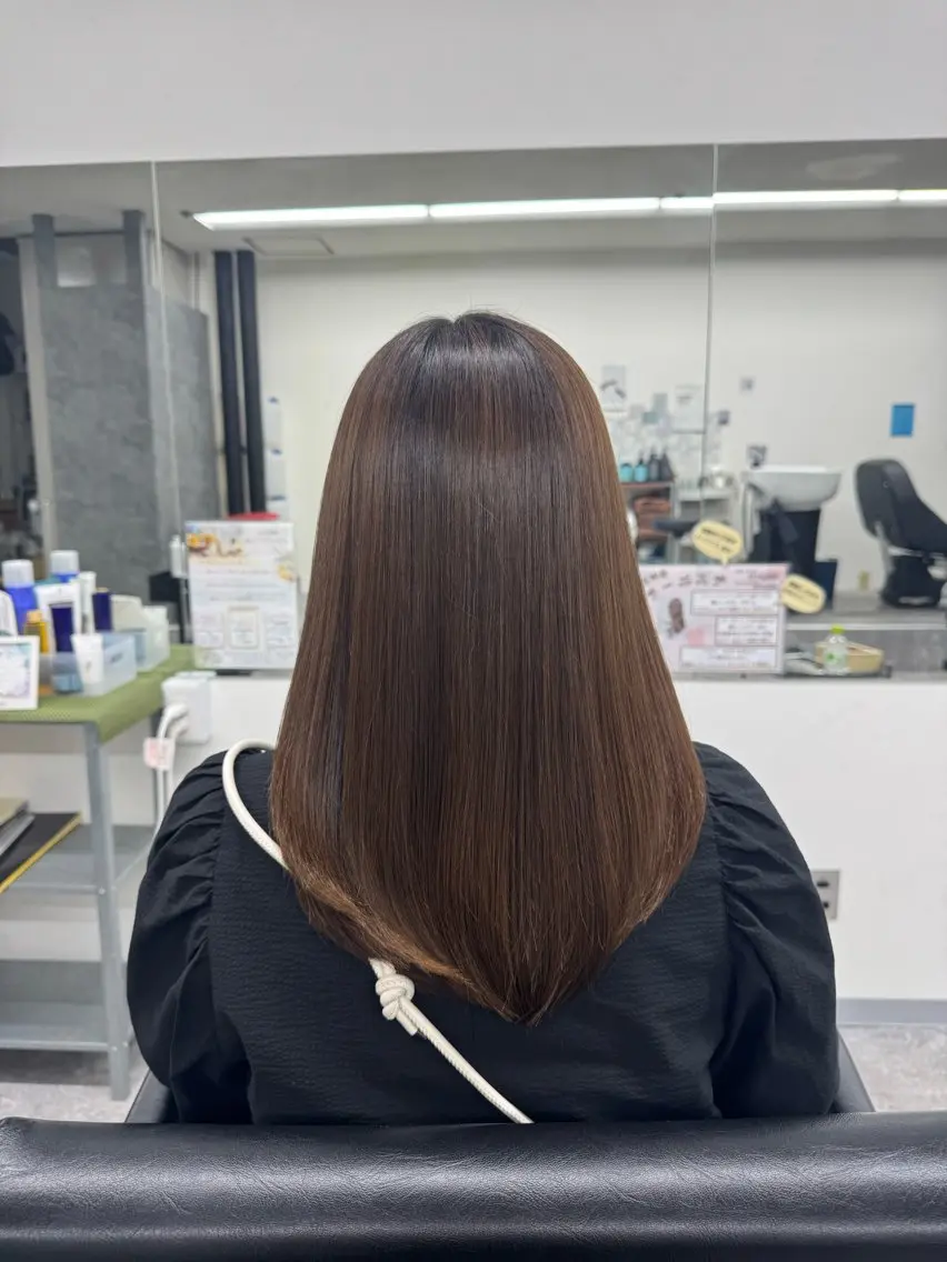 ミディアム 髪質改善 トリートメント 酸熱トリートメント 髪質改善メニュー 長井 美佐子のヘアスタイル