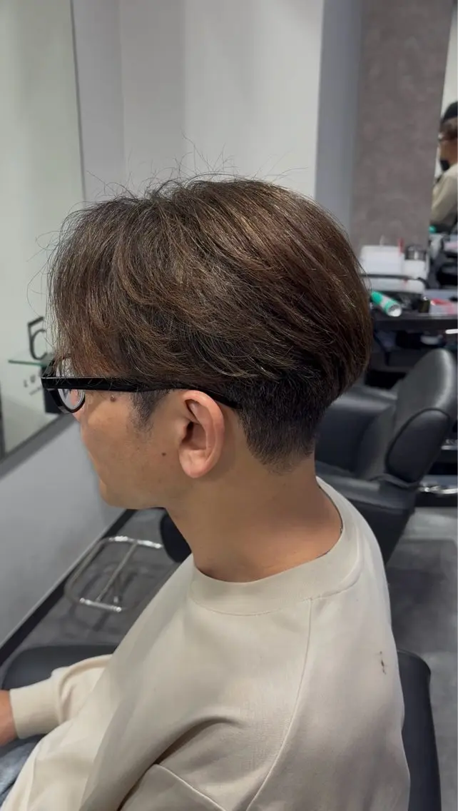 メンズ センターパート フェザーパーマ メンズパーマ 縮毛矯正 メンズカット/パー マ/川越/成田最のヘアスタイル