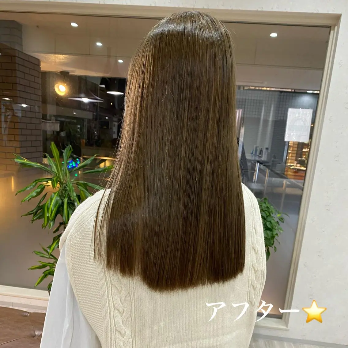 ミディアム カット ヘアカラー トリートメント 韓国風/髪質改善/ ナガヤアキラのヘアスタイル