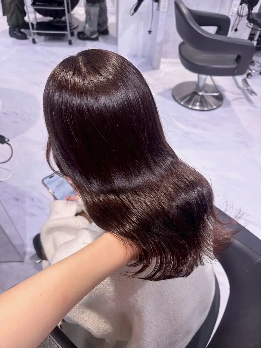 セミロング カラー カット トリートメント ヘッドスパ ヘアセット 🥨似合わせ/ボブ /ベージュ/楽人🥨のヘアスタイル